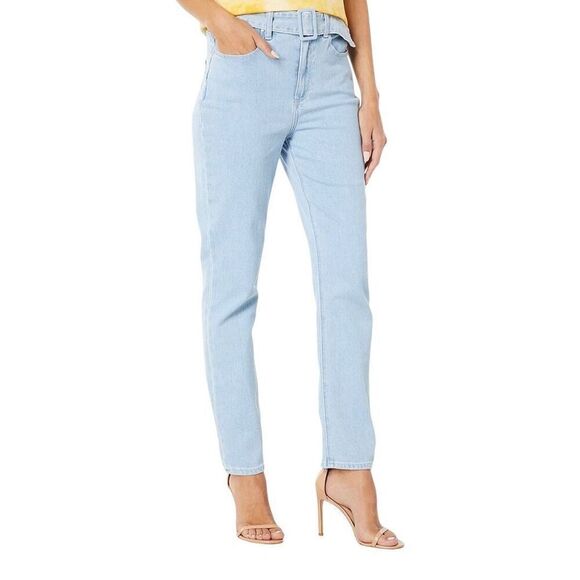 Paige Carrot Leg High‎ Rise Paperbag Waist Jean in Cheyne Size 27 - Picture 3 of 12